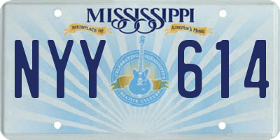 MS license plate NYY614