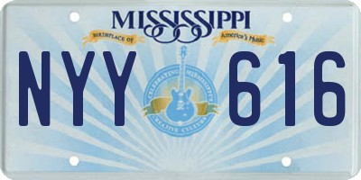 MS license plate NYY616