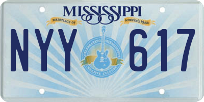 MS license plate NYY617