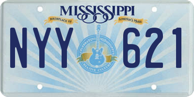 MS license plate NYY621