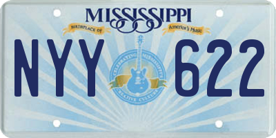 MS license plate NYY622