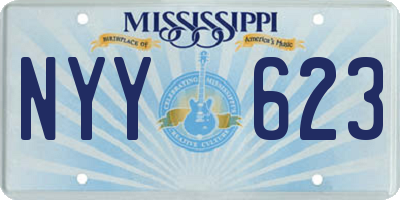 MS license plate NYY623