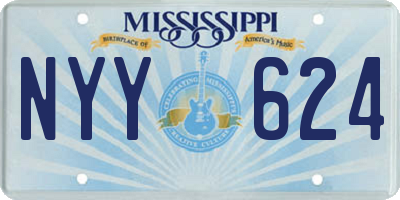 MS license plate NYY624