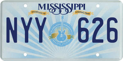 MS license plate NYY626