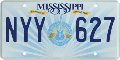 MS license plate NYY627