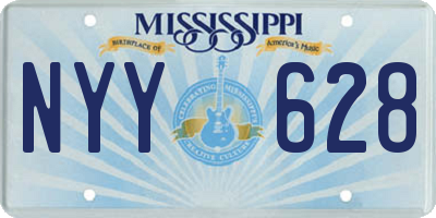 MS license plate NYY628