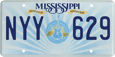 MS license plate NYY629