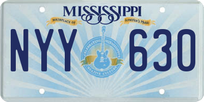 MS license plate NYY630