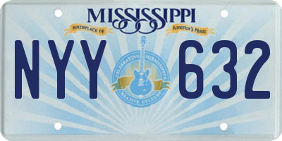 MS license plate NYY632