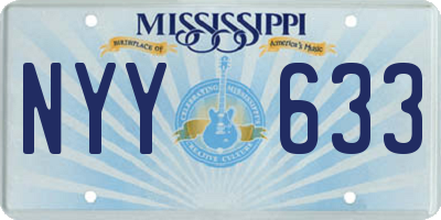 MS license plate NYY633
