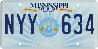 MS license plate NYY634