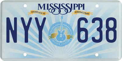 MS license plate NYY638