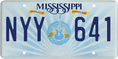 MS license plate NYY641