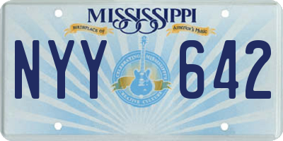 MS license plate NYY642