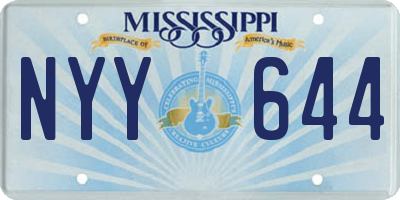 MS license plate NYY644