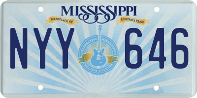 MS license plate NYY646