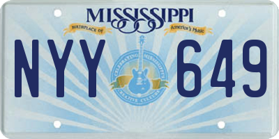 MS license plate NYY649