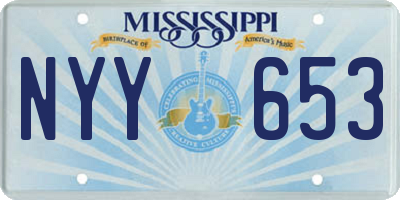 MS license plate NYY653