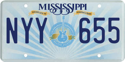 MS license plate NYY655