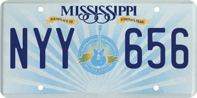 MS license plate NYY656