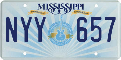 MS license plate NYY657