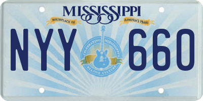 MS license plate NYY660