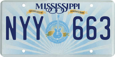 MS license plate NYY663