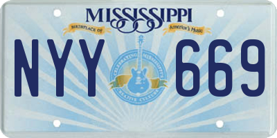 MS license plate NYY669