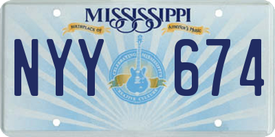 MS license plate NYY674
