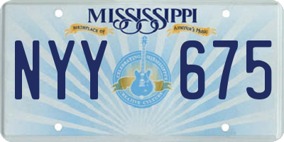 MS license plate NYY675