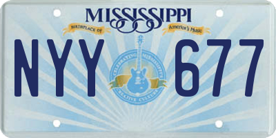 MS license plate NYY677