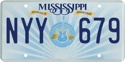 MS license plate NYY679