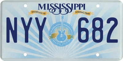 MS license plate NYY682