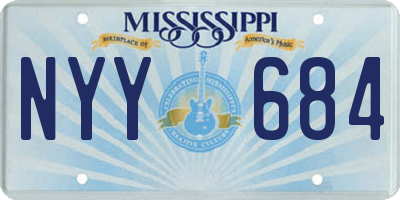 MS license plate NYY684
