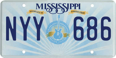 MS license plate NYY686