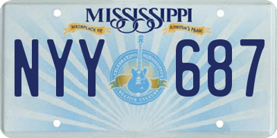 MS license plate NYY687