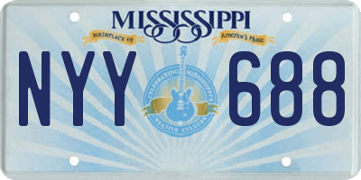 MS license plate NYY688