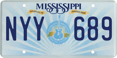MS license plate NYY689