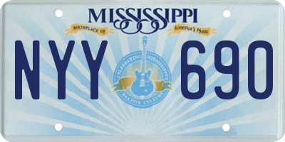 MS license plate NYY690
