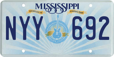 MS license plate NYY692