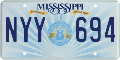 MS license plate NYY694