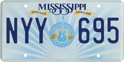 MS license plate NYY695