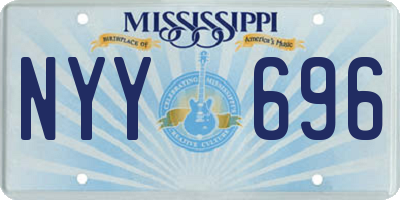 MS license plate NYY696