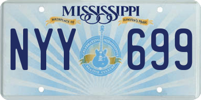 MS license plate NYY699