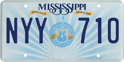 MS license plate NYY710