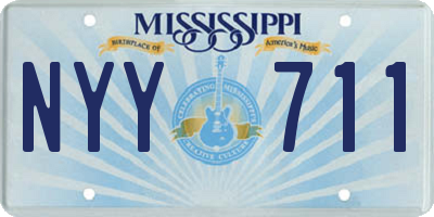 MS license plate NYY711
