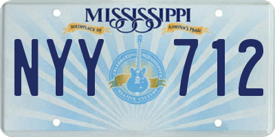MS license plate NYY712