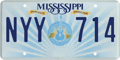 MS license plate NYY714