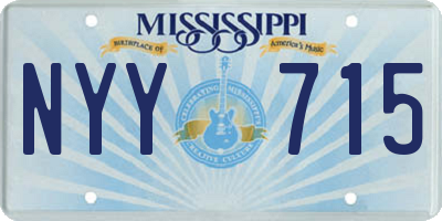 MS license plate NYY715