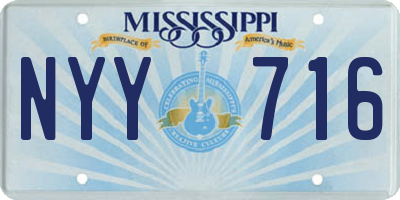 MS license plate NYY716